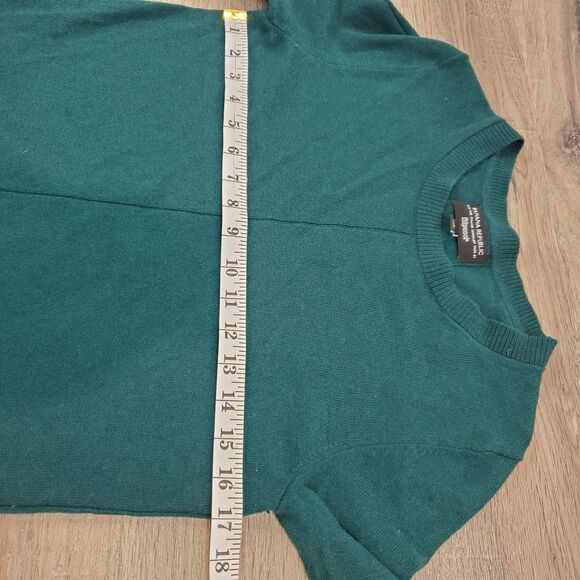 Banana Republic Italian Yarn Filpucci Merino Wool Cashmere Sweater M Green - Picture 7 of 11